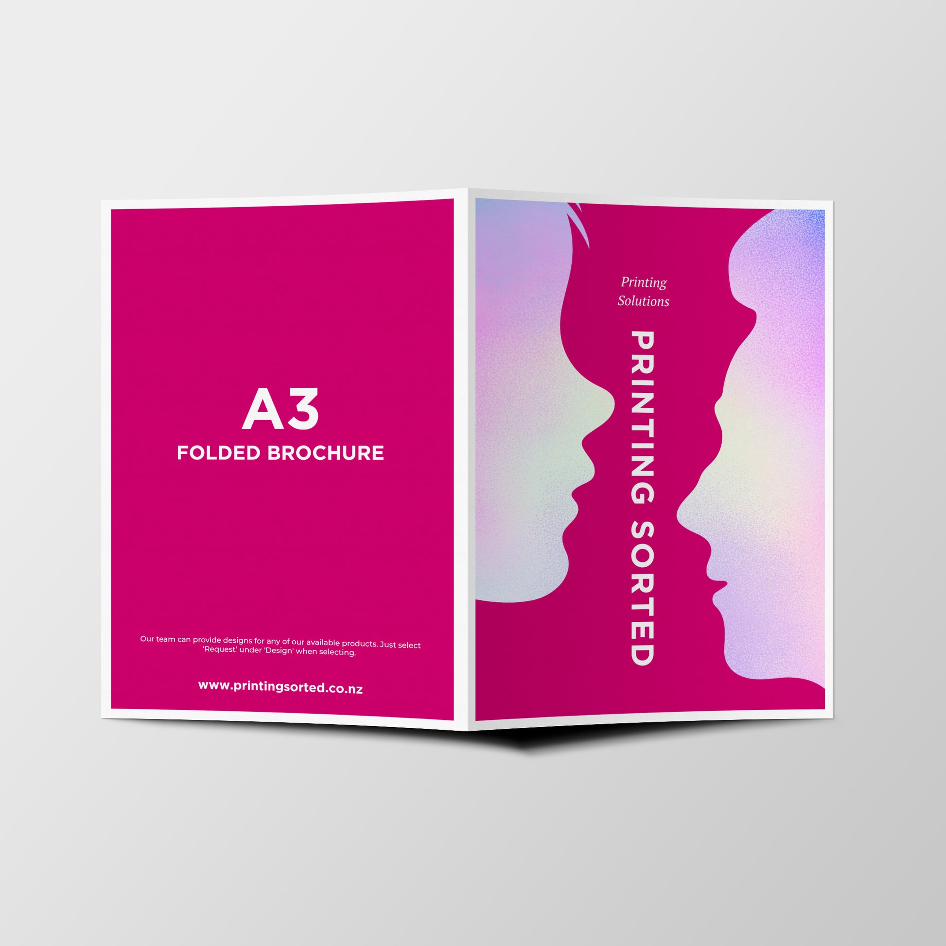A3 custom printed brochures, folded and full-colour, perfect for marketing, presentations, and product showcases.